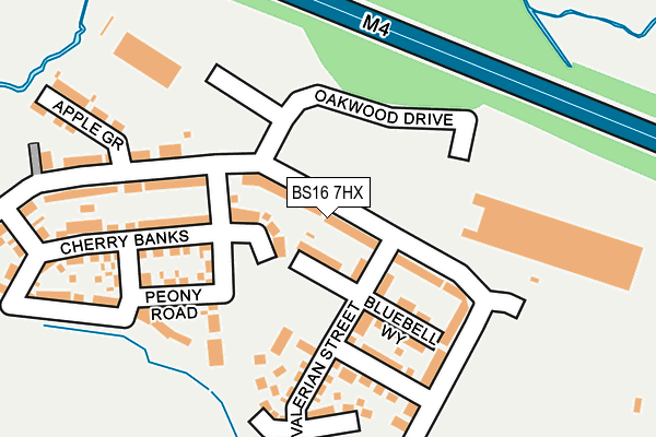 BS16 7HX map - OS OpenMap – Local (Ordnance Survey)