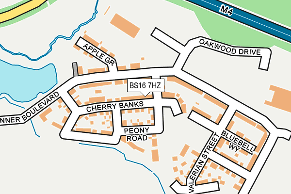 BS16 7HZ map - OS OpenMap – Local (Ordnance Survey)