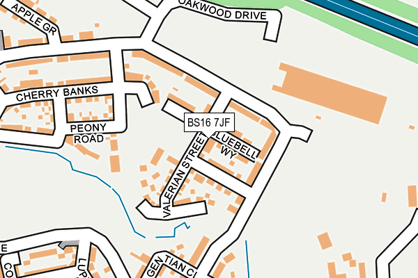 BS16 7JF map - OS OpenMap – Local (Ordnance Survey)