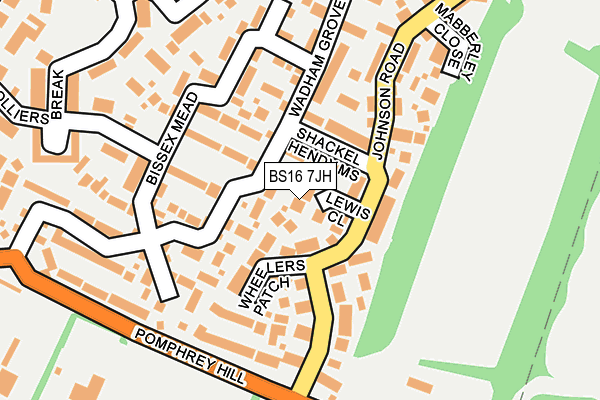 BS16 7JH map - OS OpenMap – Local (Ordnance Survey)