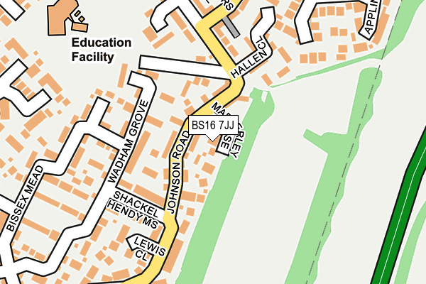 BS16 7JJ map - OS OpenMap – Local (Ordnance Survey)