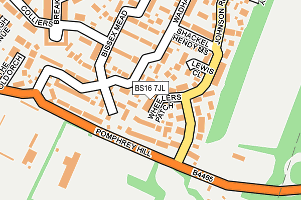 BS16 7JL map - OS OpenMap – Local (Ordnance Survey)