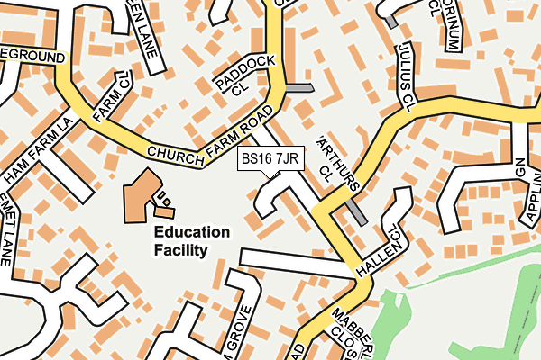 BS16 7JR map - OS OpenMap – Local (Ordnance Survey)