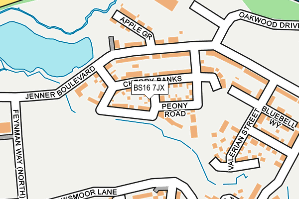BS16 7JX map - OS OpenMap – Local (Ordnance Survey)