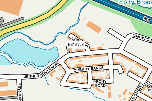 BS16 7JZ map - OS OpenMap – Local (Ordnance Survey)