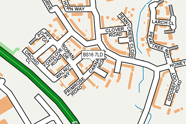 BS16 7LD map - OS OpenMap – Local (Ordnance Survey)