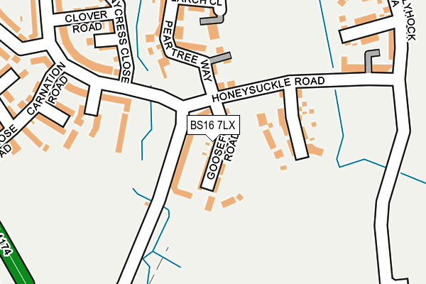BS16 7LX map - OS OpenMap – Local (Ordnance Survey)