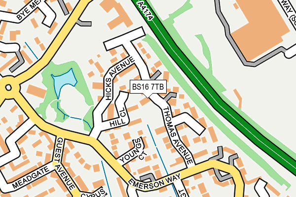 BS16 7TB map - OS OpenMap – Local (Ordnance Survey)