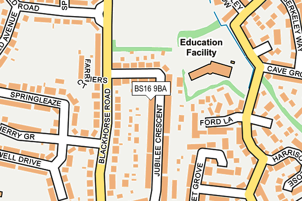 BS16 9BA map - OS OpenMap – Local (Ordnance Survey)