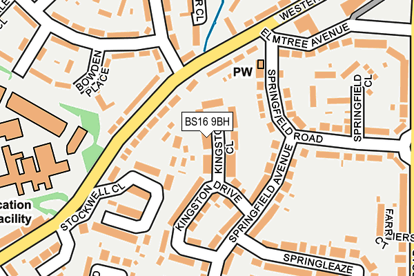 BS16 9BH map - OS OpenMap – Local (Ordnance Survey)