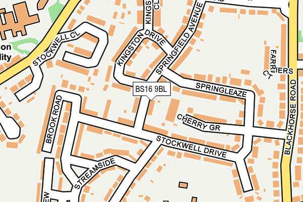 BS16 9BL map - OS OpenMap – Local (Ordnance Survey)