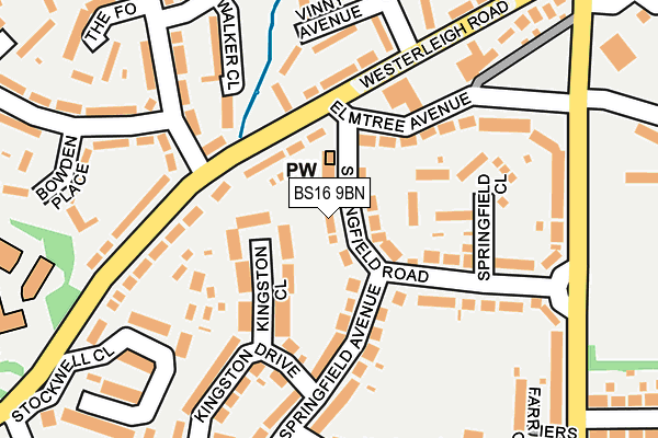 BS16 9BN map - OS OpenMap – Local (Ordnance Survey)