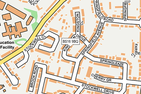BS16 9BQ map - OS OpenMap – Local (Ordnance Survey)