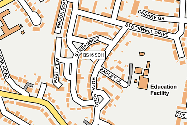 BS16 9DH map - OS OpenMap – Local (Ordnance Survey)
