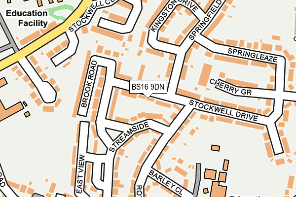 BS16 9DN map - OS OpenMap – Local (Ordnance Survey)