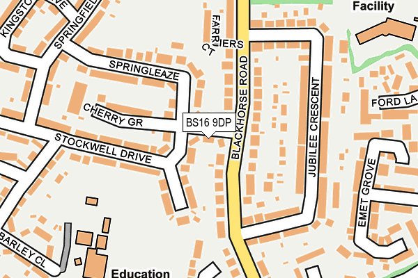 BS16 9DP map - OS OpenMap – Local (Ordnance Survey)