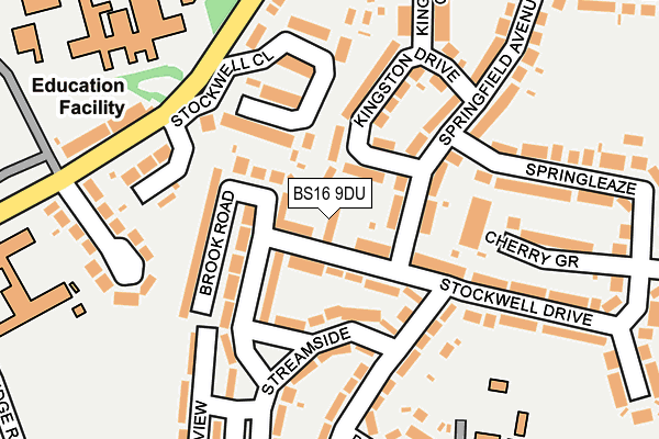 BS16 9DU map - OS OpenMap – Local (Ordnance Survey)