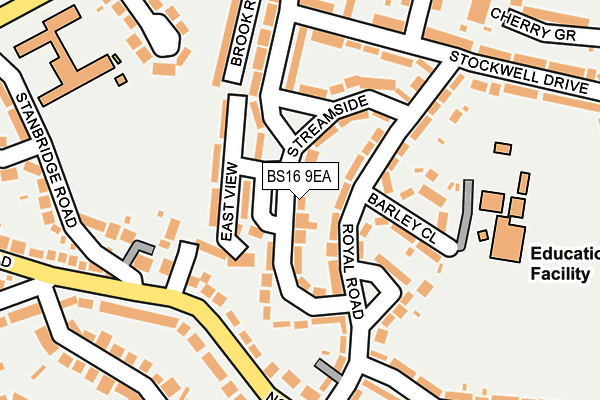 BS16 9EA map - OS OpenMap – Local (Ordnance Survey)