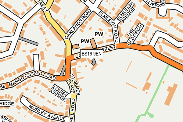 BS16 9EN map - OS OpenMap – Local (Ordnance Survey)
