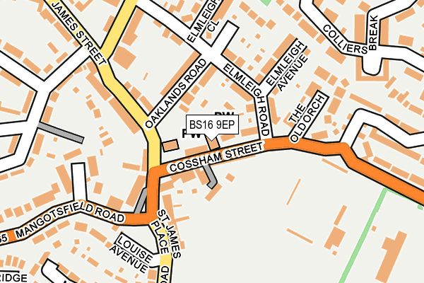 BS16 9EP map - OS OpenMap – Local (Ordnance Survey)