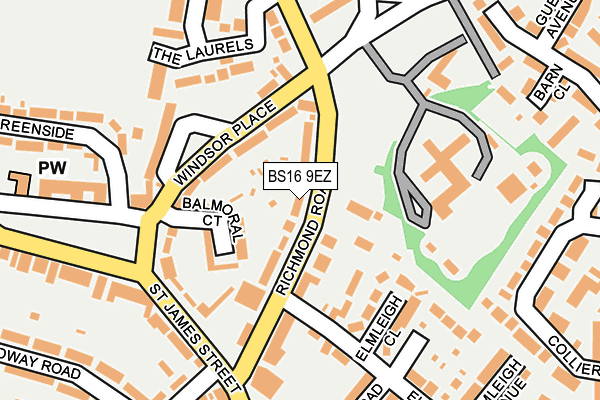 BS16 9EZ map - OS OpenMap – Local (Ordnance Survey)