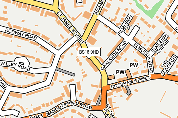 BS16 9HD map - OS OpenMap – Local (Ordnance Survey)
