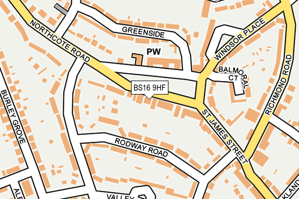 BS16 9HF map - OS OpenMap – Local (Ordnance Survey)