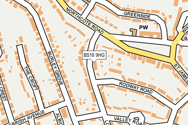 BS16 9HG map - OS OpenMap – Local (Ordnance Survey)