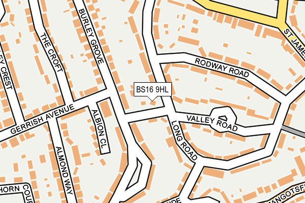 BS16 9HL map - OS OpenMap – Local (Ordnance Survey)