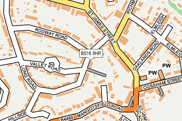 BS16 9HR map - OS OpenMap – Local (Ordnance Survey)