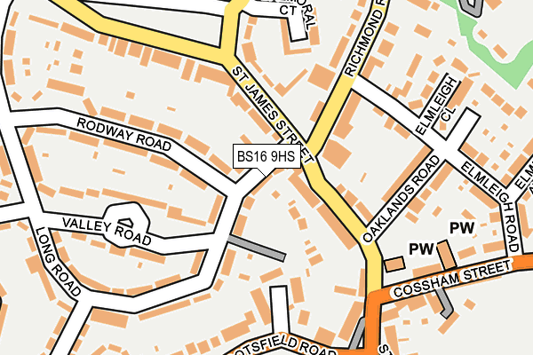 BS16 9HS map - OS OpenMap – Local (Ordnance Survey)