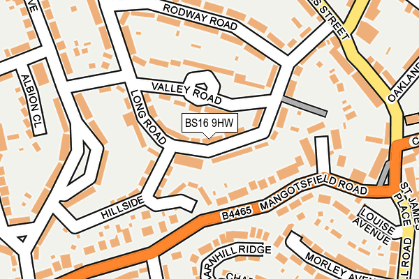 BS16 9HW map - OS OpenMap – Local (Ordnance Survey)