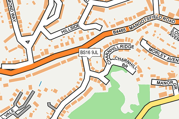 BS16 9JL map - OS OpenMap – Local (Ordnance Survey)