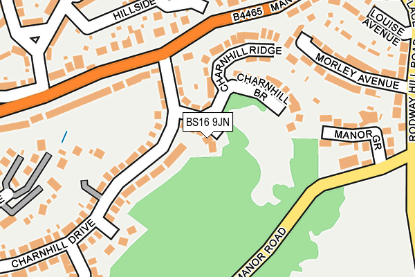 BS16 9JN map - OS OpenMap – Local (Ordnance Survey)