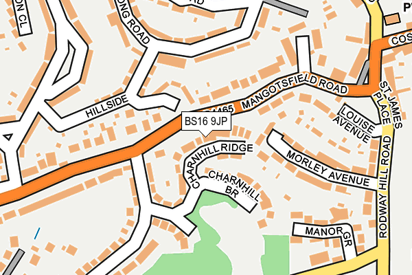 BS16 9JP map - OS OpenMap – Local (Ordnance Survey)