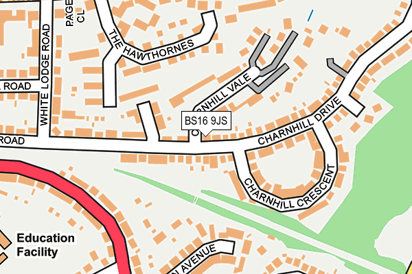 BS16 9JS map - OS OpenMap – Local (Ordnance Survey)