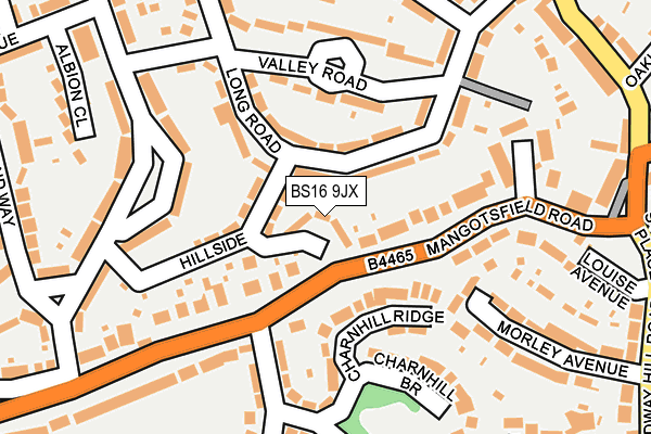 BS16 9JX map - OS OpenMap – Local (Ordnance Survey)