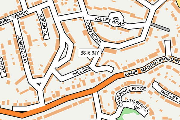 BS16 9JY map - OS OpenMap – Local (Ordnance Survey)