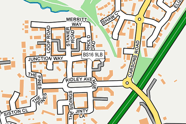 BS16 9LB map - OS OpenMap – Local (Ordnance Survey)
