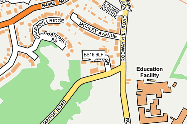 BS16 9LF map - OS OpenMap – Local (Ordnance Survey)