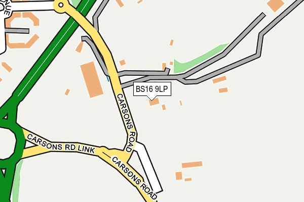 BS16 9LP map - OS OpenMap – Local (Ordnance Survey)