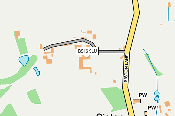 BS16 9LU map - OS OpenMap – Local (Ordnance Survey)
