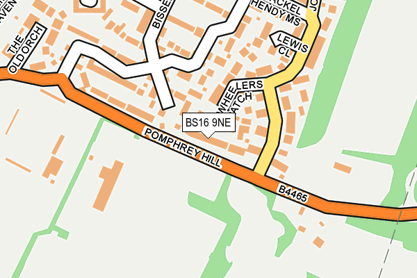 BS16 9NE map - OS OpenMap – Local (Ordnance Survey)