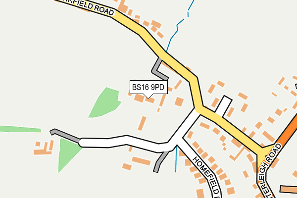 BS16 9PD map - OS OpenMap – Local (Ordnance Survey)