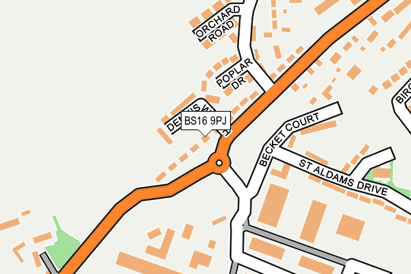 BS16 9PJ map - OS OpenMap – Local (Ordnance Survey)