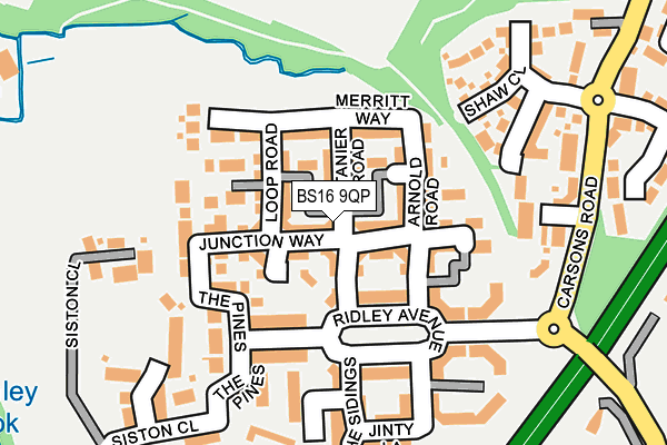 BS16 9QP map - OS OpenMap – Local (Ordnance Survey)