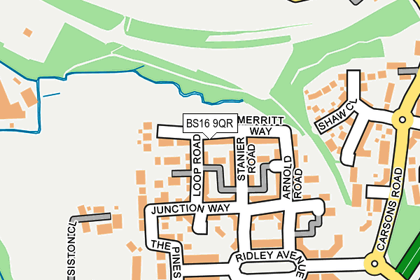 BS16 9QR map - OS OpenMap – Local (Ordnance Survey)
