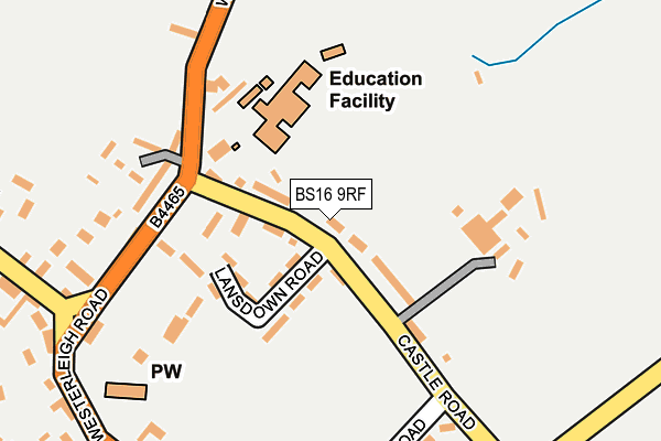 BS16 9RF map - OS OpenMap – Local (Ordnance Survey)
