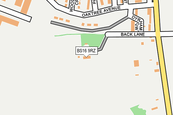 BS16 9RZ map - OS OpenMap – Local (Ordnance Survey)