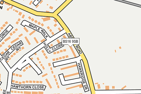 BS16 9SB map - OS OpenMap – Local (Ordnance Survey)
